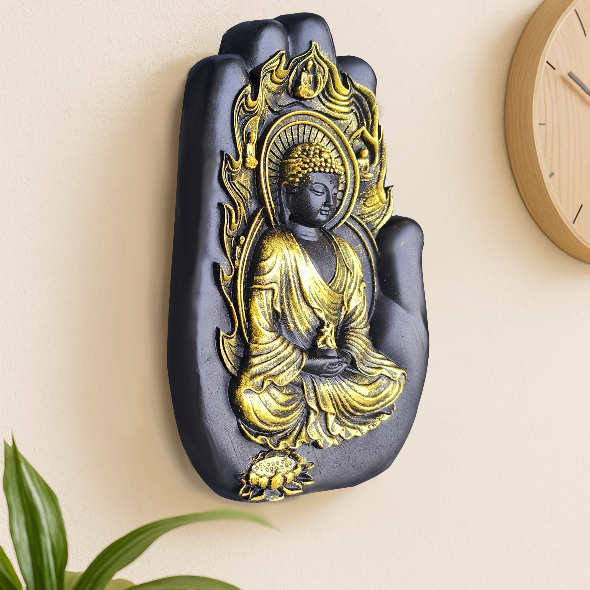 Divine Hand Buddha Resin Statue (6 x 3.75 inches) - Image 3