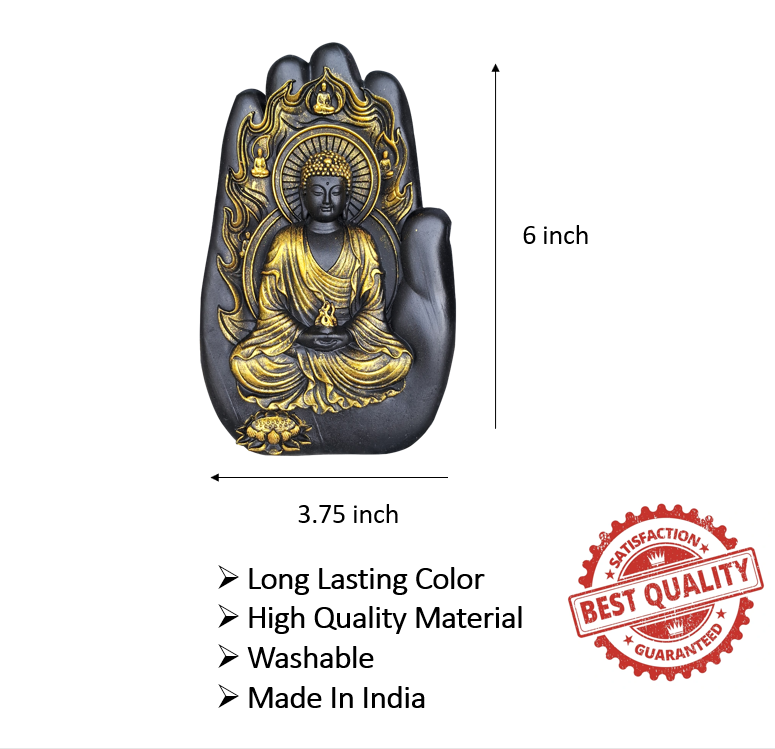 Divine Hand Buddha Resin Statue (6 x 3.75 inches) - Image 2