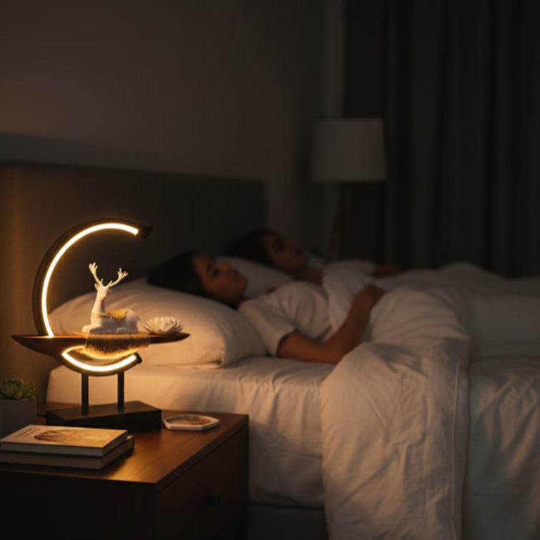Moon Arc Deer Lamp – Modern Decorative LED Night Light for Home & Table Décor (10.5 x 11.2 Inches) - Image 4